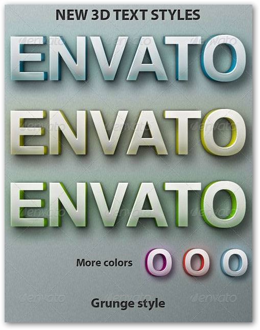 3D TEXT STYLES ENVATO